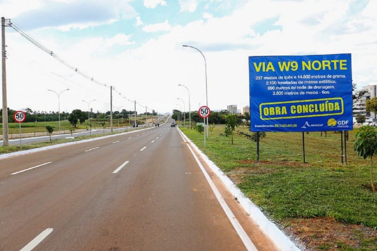GDF conclui obra da Via W9 no Noroeste.